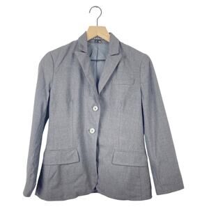 Theory grey double button closure blazer size 4